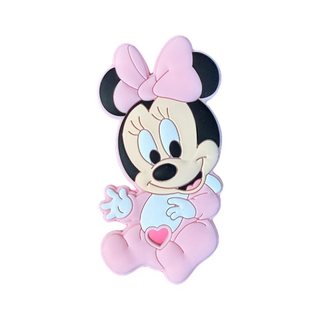 Beissfigur: Maus mit Schleife · rosa