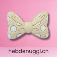 Motivperle Masche · mit Masche, mit Punkten, creme