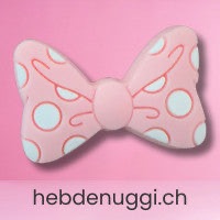 Motivperle Masche · mit Masche, mit Punkten, rosa