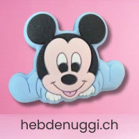 Motivperle Maus · Babyform, blau 1
