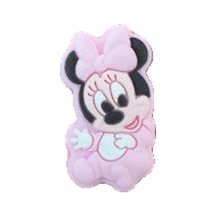 Motivperle Maus mit Schleife · Babyform, blass