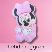 Motivperle Maus mit Schleife · Babyform, lila