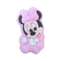 Motivperle Maus mit Schleife · Babyform, lila