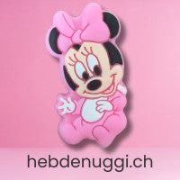 Motivperle Maus mit Schleife · Babyform, pink