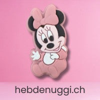 Motivperle Maus mit Schleife · Babyform, rosa 1