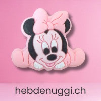 Motivperle Maus mit Schleife · Babyform, rosa 2