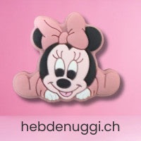 Motivperle Maus mit Schleife · Babyform, rosa 3