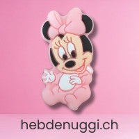 Motivperle Maus mit Schleife · Babyform, rosa 4