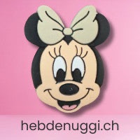 Motivperle Maus mit Schleife · Kopfform, creme 1