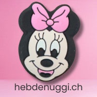 Motivperle Maus mit Schleife · Kopfform, pink