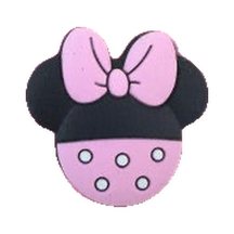 Motivperle Maus mit Schleife · Kopfform, mit Masche, rosa